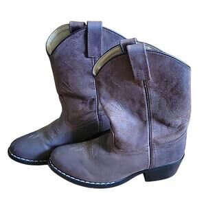 Masterson Boot Co Boots Kids Size 1 Cowboy Western Brown